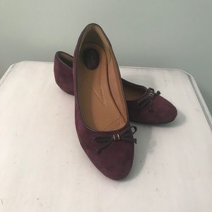 Clark’s burgundy flats